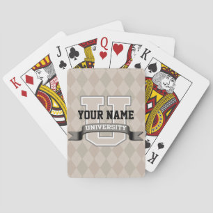 Personalised Name University Cool Funny Family Playing Cards