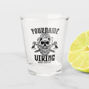 Personalised NAME Viking Nordic Warrior Heritage Shot Glass
