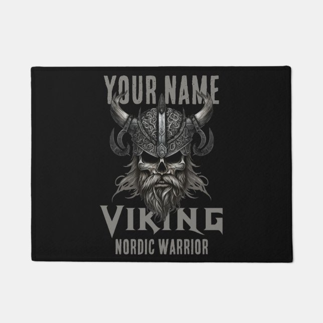 Personalised NAME Viking Warrior Heritage  Doormat (Front)