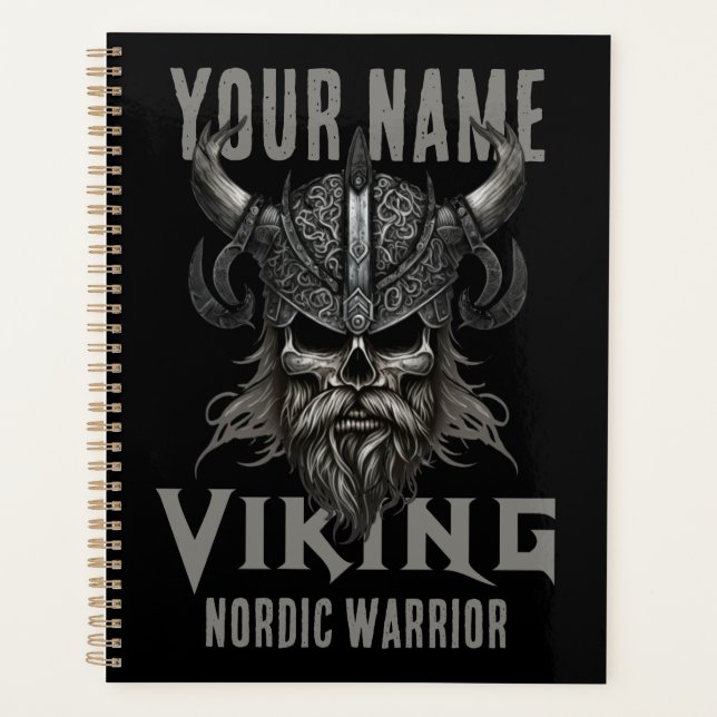 Personalised NAME Viking Warrior Heritage  Planner (Front)