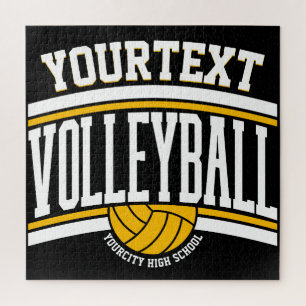 Personalised NAME Volleyball Player School Team  Jigsaw Puzzle