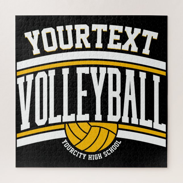 Personalised NAME Volleyball Player School Team  Jigsaw Puzzle (Vertical)