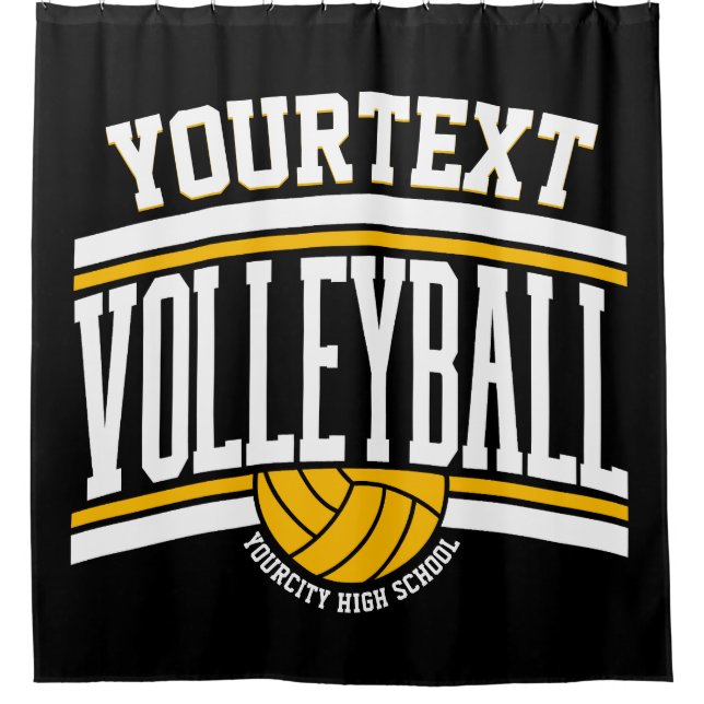 Personalised NAME Volleyball Player School Team  Shower Curtain (Front)