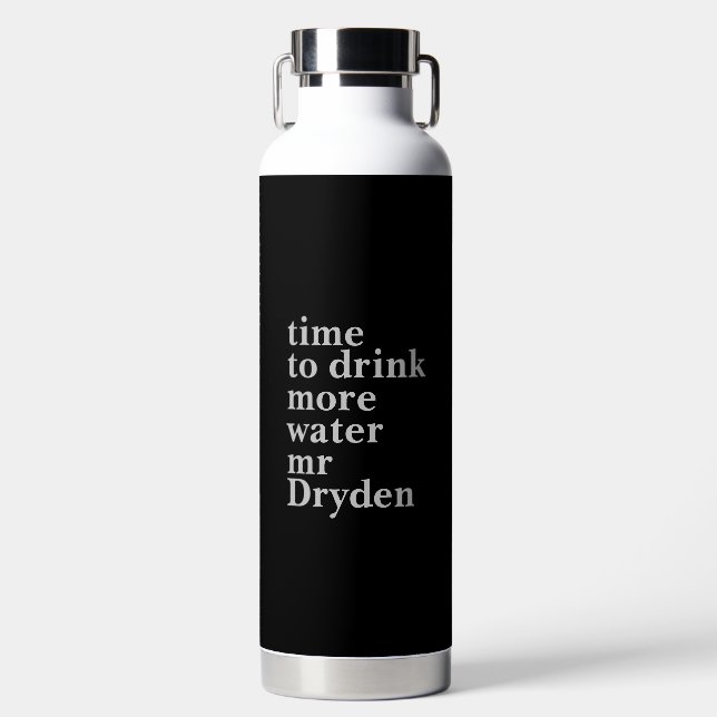 Personalised name  water bottle (Front)