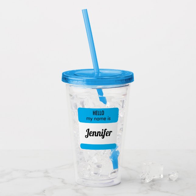 Personalised Name Wedding Family Vacation Reunion Acrylic Tumbler (Front Ice)