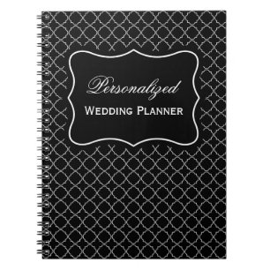 Personalised name wedding planner spiral notebook