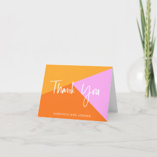 Personalised Name Whimsical Geometric Colourful Thank You Card