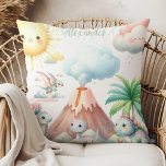 Personalised Name Whimsical Pastel Dinosaur Cushion<br><div class="desc">Introducing our Personalised Name Boho Cute Dinosaur Throw Pillow, the perfect blend of comfort and charm for your living space! Embrace the whimsical world of dinosaurs with this delightful pillow featuring adorable illustrations in a bohemian style. Crafted with soft, high-quality materials, our throw pillow promises both style and comfort. Whether...</div>
