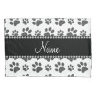 Personalised name white dog paw print