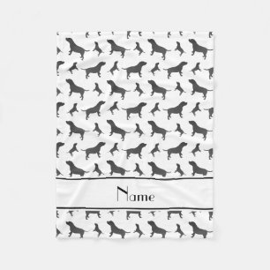 Personalised name white Staffordshire Terrier dogs Fleece Blanket