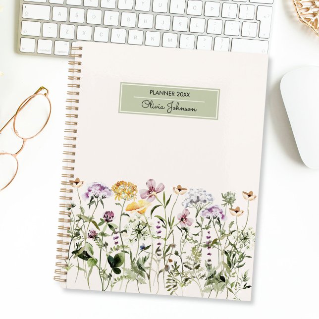 Personalised Name Wildflower Garden Planner (In situ)