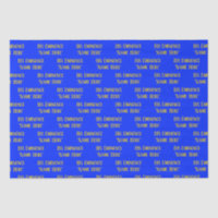 Personalised Name Wish Elegant Royal Blue Yellow