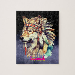Personalised name Wolf  Jigsaw Puzzle