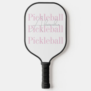 Personalised Name Women's Pink Minimal Pickleball Paddle