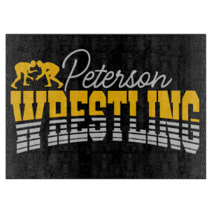 Personalised NAME Wrestling School Team Wrestler  Cutting Board
