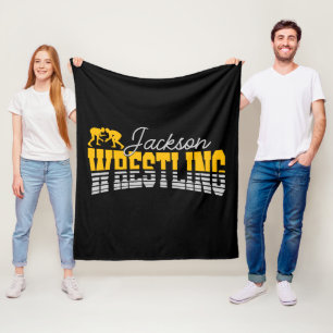 Personalised NAME Wrestling School Team Wrestler Fleece Blanket