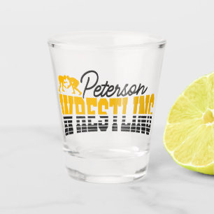 Personalised NAME Wrestling School Team Wrestler Shot Glass