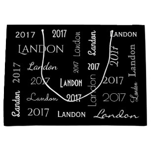 Personalised Name & Year Graduation Large Gift Bag