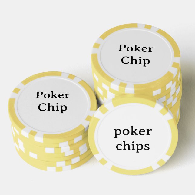 Personalised Name Yellow Poker Chip (Stack)