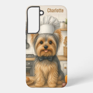Personalised Name Yorkshire Terrier Dog Chef Samsung Galaxy Case