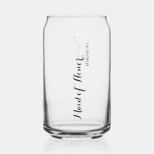 Personalised Named Maid of Honour Can Glass