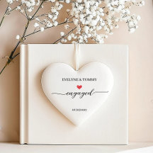 Personalised Names and Date Engagement Heart-