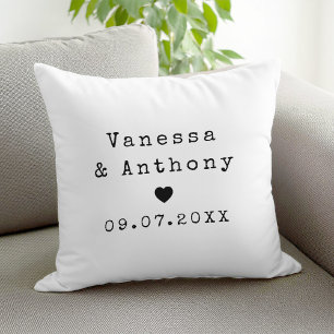 Personalised Names and Date Wedding Anniversary Cushion