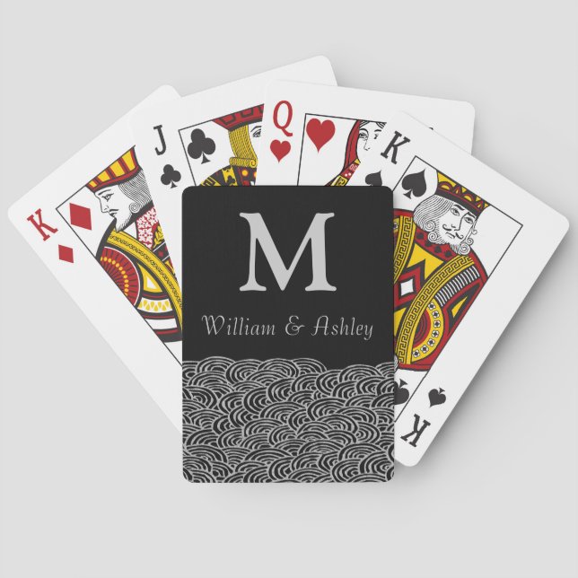 Personalised Names and Monogram Playing Cards (Back)