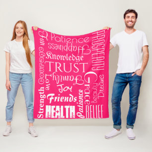 Personalised Names and/or Words of Love fleece Blanket