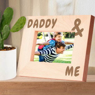 Personalised Names Big and Bold Daddy and Me Etched Frames