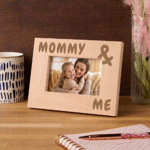 Personalised Names Big and Bold Mummy and Me Etched Frames