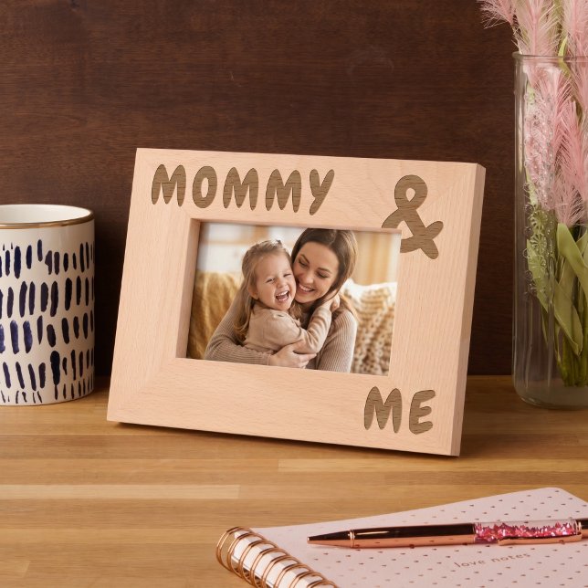 Personalised Names Big and Bold Mummy and Me Etched Frames (Personalized Names Big and Bold Mommy and Me Engraved Frame by Ricaso. Gift ideas for mothers day)