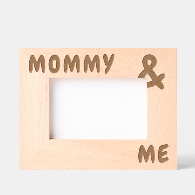 Personalised Names Big and Bold Mummy and Me Etched Frames (Front)