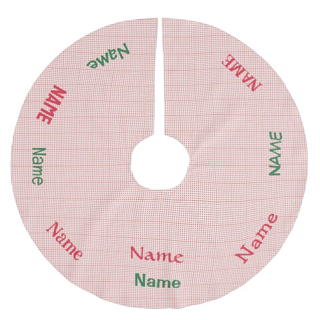Personalised Names Christmas Tree Skirt (Front)