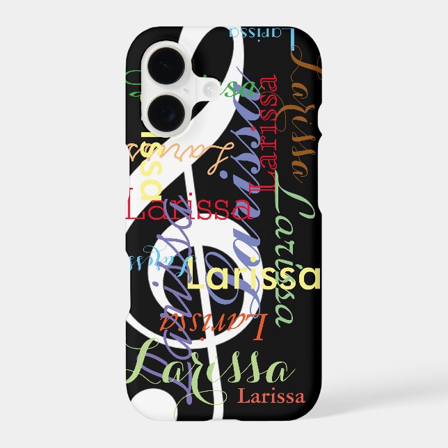 personalised names with musical note (Back)