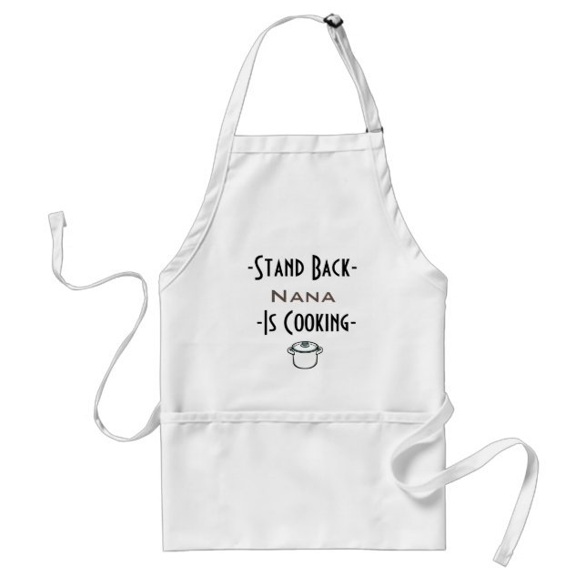Personalised Nana is cooking Text Design Apron (Front)