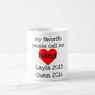 personalised nana mug with names