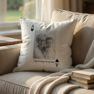 Personalised Nana Photo Playing Card   Cushion