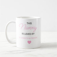 Personalised Nanny Mug, Nannie Nanna Gifts, Custom