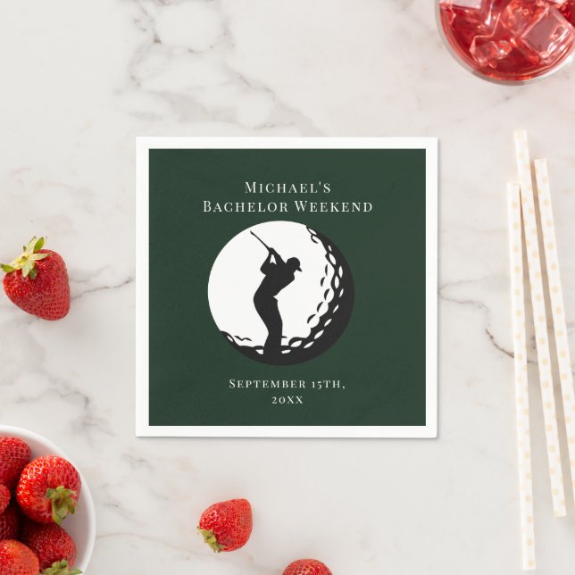 Personalised Napkin | Bachelor Golf Weekend (Insitu)