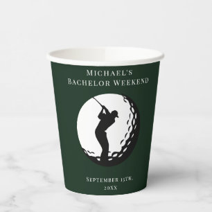 Personalised Napkin Bachelor Golf Weekend Paper Cups