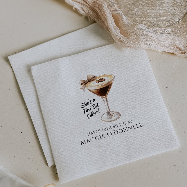 Personalised Napkins 40th Birthday Martini (Creator Uploaded)