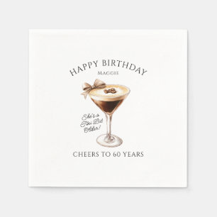 Personalised Napkins 60th Birthday Martini