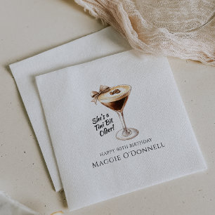 Personalised Napkins 90th Birthday Martini