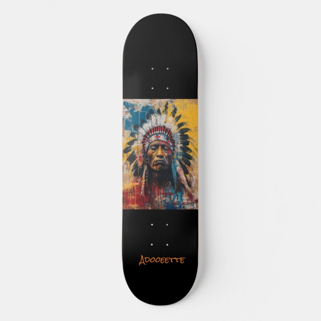 Personalised Native American Skateboard (Front)