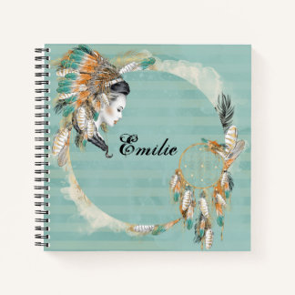 Personalised Native American Spiral Notebook