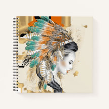 Personalised Native American Spiral Notebook