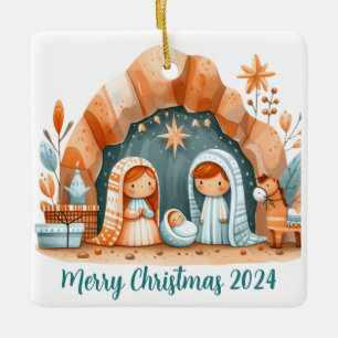 Personalised Nativity Scene Christmas Ornament