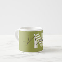 Personalised natural olive green with stylish font