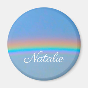 Personalised natural real rainbow magnet